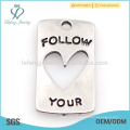 Custom unique follow your heart charm letter design jewelry